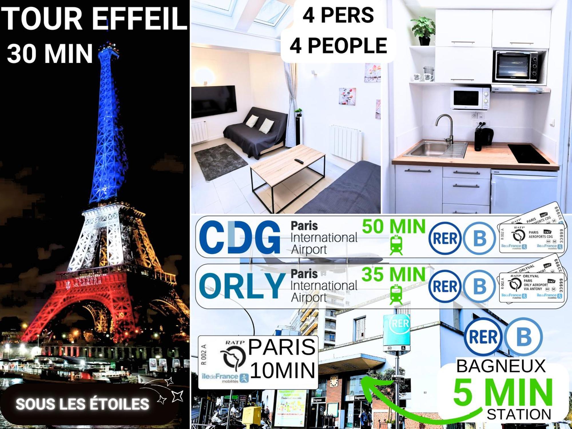 Bagneux Paris Rer B Confort Netflix Кашан Екстериор снимка